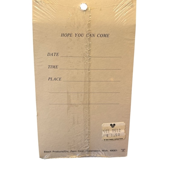 Vintage Deadstock 80’s Mickey Mouse Birthday Invitations Envelopes Toys R Us 8 - Picture 2 of 2